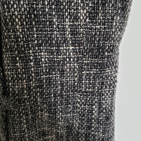 Millard Fillmore Tweed Vest Jacket Womens Size Medium Black Cream Cap Sleeve - Picture 4 of 10